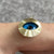 All Seeing Eye Blue Embossed Pendant 585 14k Yellow Gold