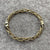 Twisted Hinge Opening Bangle Bracelet Two Tone White Yellow Gold 9ct 9k