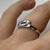 Diamond Two Stone Bypass 'I LOVE YOU' Ring 18ct 18K White Gold - Size J 1/2