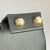 Pearl Bark Finish Stud Earrings 18ct 18k Yellow Gold