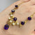 Amethyst & Pearl Filigree Chain Necklace 9ct 9k Yellow Gold - 16" Inch