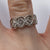 Diamond 0.10ct Ornate Quilt Style Band Ring 9ct 9k White Gold  - Size N