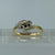 Diamond Platinum Twist Ring 18ct 18k Yellow Gold  - Size P