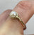 Pearl Bezel Set Solitaire Ring 9ct 9k Yellow Gold - Size O