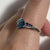 Blue Topaz & Sapphire Twist Ring 9ct 9k White Gold - Size N