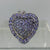 Tanzanite Encrusted Heart Pendant  Pendant 9ct 9k White Gold