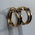 Luxury Italian Hoop Earrings Greek Key Two Tone Design 18ct 18kt Yellow Gold