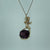 Amethyst Cupid Swivel Fob Pendant 9ct 9k Rose Gold