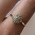 Diamond .25ct Cluster Tiered Ring 9ct 9k Yellow Gold - Size O