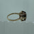 Smoky Quartz Ornate Solitaire Ring 9ct 9k Yellow Gold  - Size N