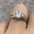 Oval & Pear Cut CZ Trilogy Ring 9ct 9k White Gold - Size L