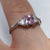 Pink & White CZ Square Triangle Trilogy Ring 9ct 9k White Gold  - Size N 1/2