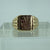 Bark Detail Signet Ring 9ct 9k Yellow Gold - Size U