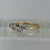 Diamond Bypass Platinum Set 1930s Trilogy Ring 18ct 18k Yellow Gold - Size J 1/2