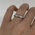 Diamond Band Ring 18ct 18K White Gold - Size K