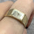 Diamond Startburst Texture Shoulder Signet Ring 9ct 9k Yellow Gold - Size S 1/2