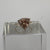 Pink Champagne Topaz & Diamond Trilliant Ornate Ring 9ct 9k Rose Gold - Size S