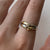 Champagne Fancy Diamond Two Tone Ring 9ct 9k Yellow Gold - Size O