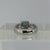 London Blue Topaz Square Bezel Set Ring 9ct 9K White Gold - Size H