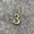 E Initial Script Pendant or Charm 9ct 9k Yellow Gold