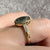 Abalone Mother of Pearl With Diamond Accents Ring 9ct 9k Yellow Gold  - Size O