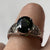 Green Tourmaline Solitaire Detailed Shoulder Ring 9ct 9k White Gold - Size N