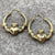 Irish Claddagh Hoop Earrings 9ct 9k Yellow Gold