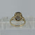 Smoky Quartz Solitaire Heart Detail Ring 9ct 9k Yellow Gold - Size J 1/2