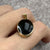 Onyx Cabochon Bezel Set Pendant 9ct 9k Yellow Gold