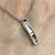 Diamond .07ct Bar Drop Pendant 9ct 9k White Gold