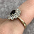 Sapphire & Diamond Ornate Halo Ring 9ct 9k Yellow Gold - Size P