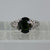 Green Tourmaline Solitaire Detailed Shoulder Ring 9ct 9k White Gold - Size N