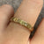 White Spinel Eternity Band Ring 9ct 9k Yellow Gold - Size P 1/2