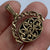 Black Onyx Victorian Style Filigree Swivel Fob Pendant 9ct 9k Yellow Gold