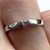 Pink Sapphire Channel Set Solitaire Ring 9ct 9k White Gold  - Size L 1/2