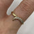 Diamond Fancy Wishbone Ring 9ct 9k Yellow Gold - Size O