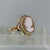 Cameo Open Shoulders Ring 9ct 9k Yellow Gold - Size M