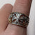 Diamond Two Tone Gold Patterned Ring 9ct 9k Yellow Gold - Size P