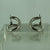 Twist Latch Back Earrings 9ct 9k White Gold