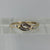 Diamond Crossover Twist Ring 9ct 9k Yellow Gold  - Size O