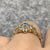 Daisy Flower Heart Shoulder CZ Ring 9ct 9k Yellow Gold - Size J 1/2