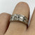 Diamond Chunky Band Ring 9ct 9k White Gold  - Size N 1/2