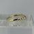 Bark Finish Wishbone Ring 9ct 9k Yellow Gold - Size Q