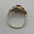 Amethyst & Diamond Ornate Cluster Ring 9ct 9k Yellow Gold - Size P