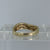 Light Champagne Diamond .25ct Crossover Ring 9ct 9k Yellow Gold  - Size O