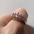 Marquise Pink Cubic Zirconia Ring 9ct 9K Yellow Gold - Size P