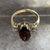 Garnet & Diamond Ornate Marquise Cut Cluster Ring 9ct 9k Yellow Gold - Size N