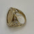 Half 1/2 Sovereign Filigree Ring 9ct 9k Yellow Gold - Size R