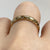 White Spinel Bezel Set Band Ring 18ct 18k Yellow Gold  - Size P