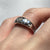 Diamond Heart Pave Band  Ring 9ct 9k White Gold  - Size M